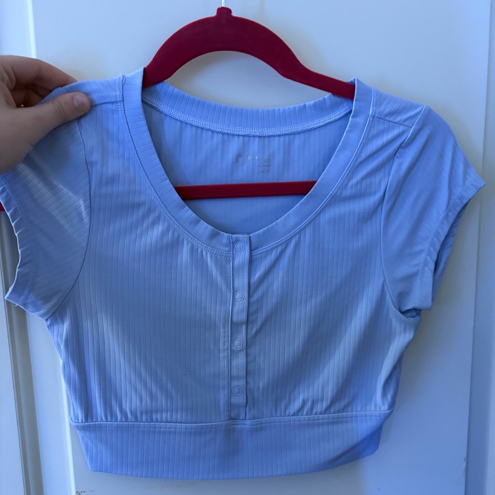 Light Blue Women's Crop Top
